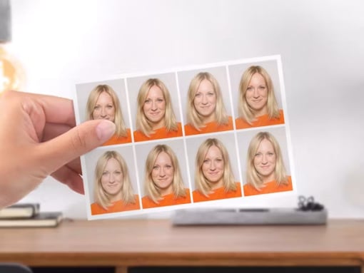 Impresión de fotos tamaño pasaporte