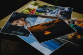 Muestras de diferentes tipos de papel fotográfico